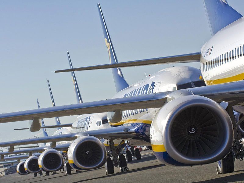 Aviones de Ryanair en parking | Fuente: Ryanair