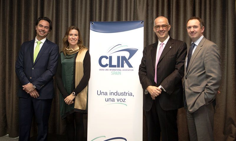 Junta directiva de CLIA España, con Alfredo Serrano, Belén Wangüemert, Emiliano González y Robert Ashdown, de izquierda a derecha | Foto: CLIA España