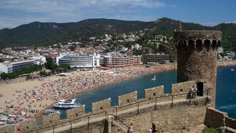 Playa de Tossa de Mar (Gerona) desde el castillo | Foto: David Fernández