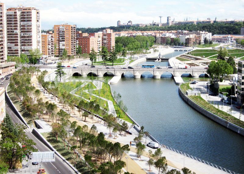 Vista aérea del Puente de Segovia | Foto: Ayuntamiento de Madrid