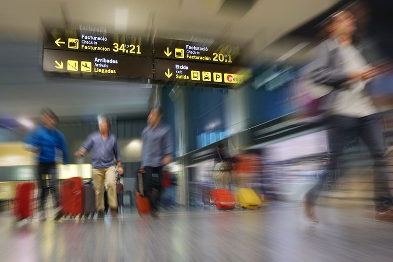 Prisas en el aeropuerto