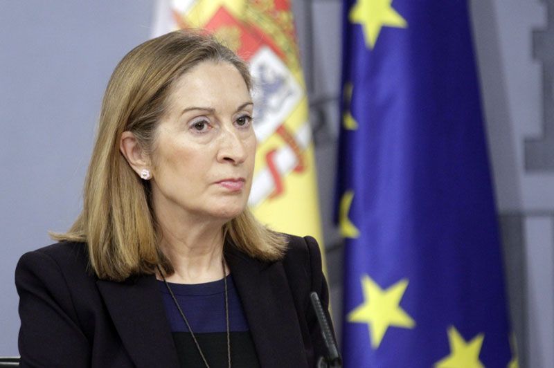 Ana Pastor, ministra de Fomento, en la presentación sobre la salida a bolsa de Aena | Fuente: La Moncloa