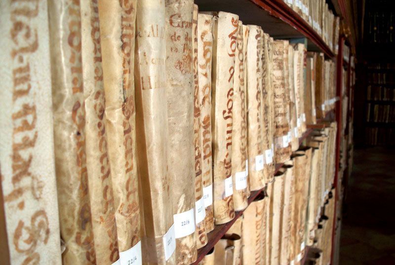 Biblioteca del Monasterio de Yuso en San Millán de la Cogolla (La Rioja) | Foto: David Fernández