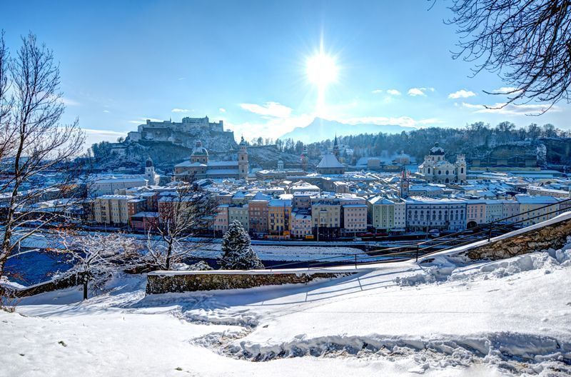 Vista de Salzburgo nevado | Foto: Turismo de Salzburgo