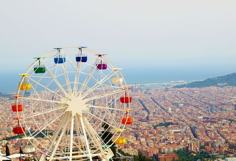 La ciudad de Barcelona, vista desde el Tibidabo | Foto: Tiburi para Pixabay