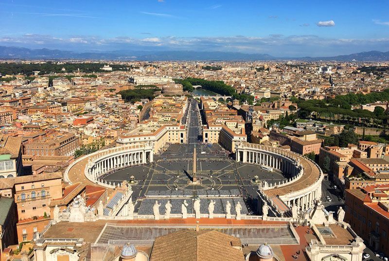 Vista de Roma desde la cúpula de la Basílica de San Pedro | Foto: maxgen para Pixabay