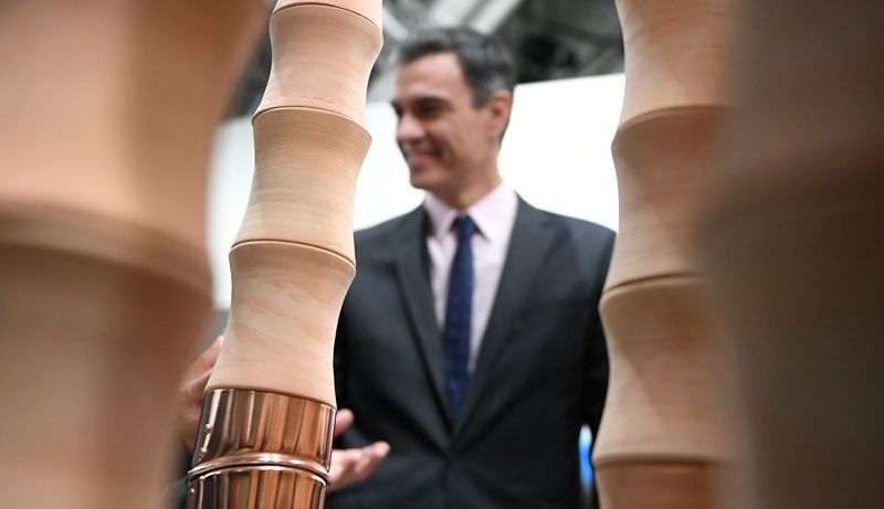 Pedro Sánchez en la feria Arco | Foto: pool Moncloa