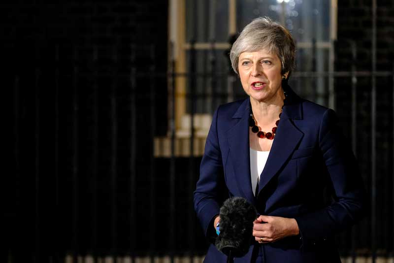 Theresa May se dirige a los medios | Foto: Flickr Number 10