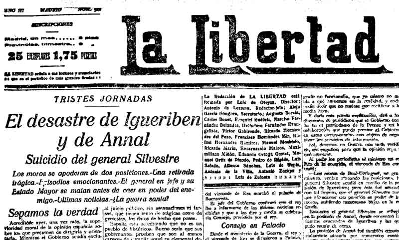 Resumen del Desastre de Annual en su centenario